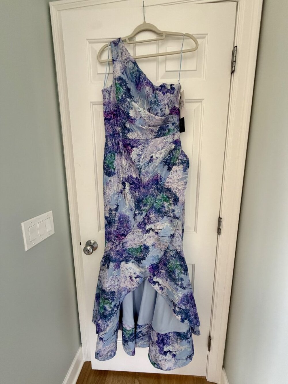 NWT Rickie Freeman for Teri Jon formal one shoulder gown - Size 10